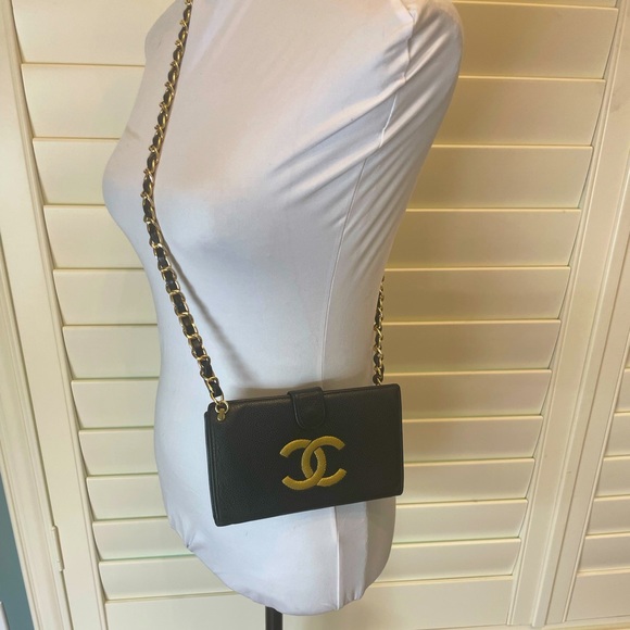 💯 AUTH Chanel caviar skin wallet / WOC - Picture 9 of 9